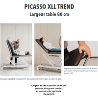 Table de massage PICASSO XLL TREND à 2 plans