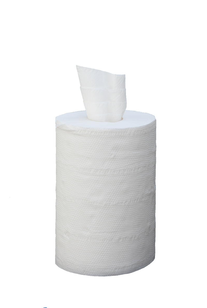 Essuie-tout gaufré Papeco blanc pur 2 plis – 12 rouleaux de 285 formats