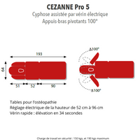 Table de massage 3 plans CEZANNE PRO 5 Ferrox