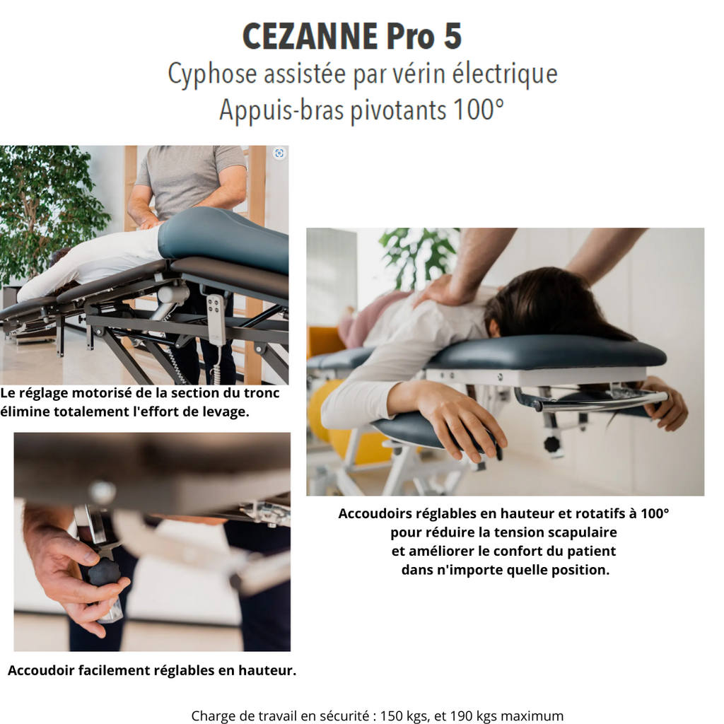 Table de massage 3 plans CEZANNE PRO 5 Ferrox