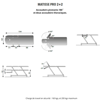 Table de massage Matisse Pro 2+2 - avec options