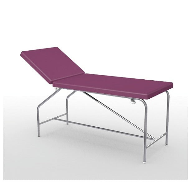 Divan fixe Cordoba - hauteur 82 cm avec sellerie plate 75 cm, bâti en inox et patins