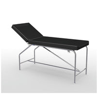 Divan fixe Cordoba - hauteur 82 cm avec sellerie à bourrelets 65 cm, bâti en inox et patins