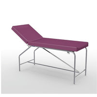 Divan fixe Cordoba - hauteur 82 cm avec sellerie à bourrelets 65 cm, bâti en inox et patins