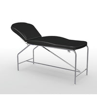 Divan fixe Cordoba - hauteur 82 cm avec sellerie anatomique 73 cm, bâti en inox et patins