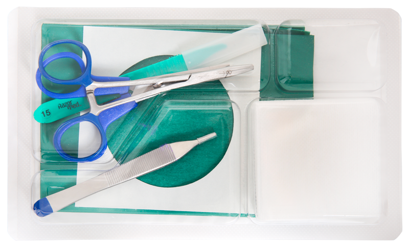 Set de biopsie avec bistouri et instruments de prélèvement – Carton de 5 sets