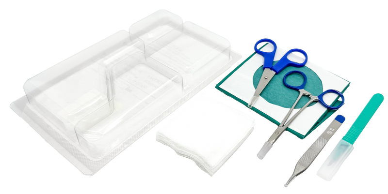 Set de biopsie avec bistouri et instruments de prélèvement – Carton de 5 sets