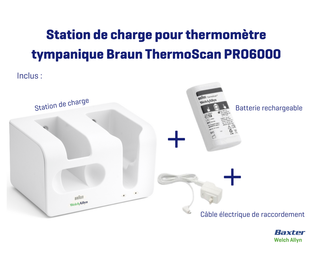 Base de recharge pour thermomètre Welch Allyn Braun