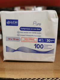 Compresses en non tissés non stériles PURE N30 - LCH - pack de 100 compresses