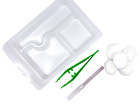 Set d’ablation de suture avec bistouri coupe-fils et pince anatomique – Carton de 5 sets