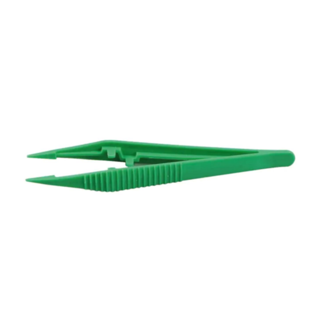 Pince anatomique fine en plastique 130mm verte LCH