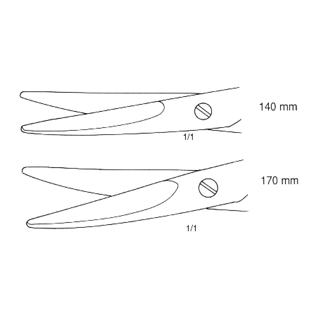 Ciseaux Mayo Courbes 140 mm inox