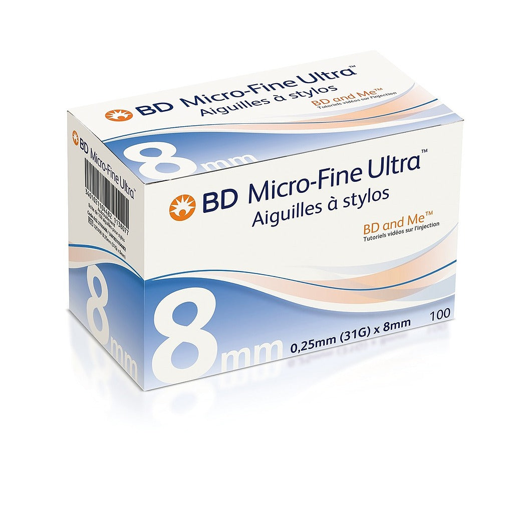 Aiguille BD Micro-Fine pour stylo Insuline - 8mm/31G - x100