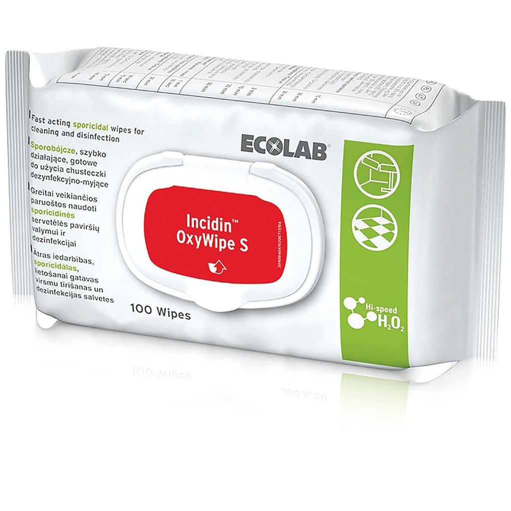 Lingettes détergentes et désinfectantes Incidin Oxywipes