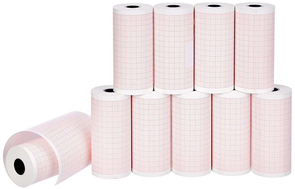 Papier ECG quadrillé 80 mm x 20 m - 10 rouleaux