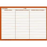 Fiches médicales 3 volets