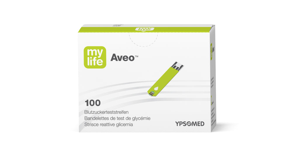 Bandelettes pour lecteur de glycémie Aveo™ MyLife - Boite de 100