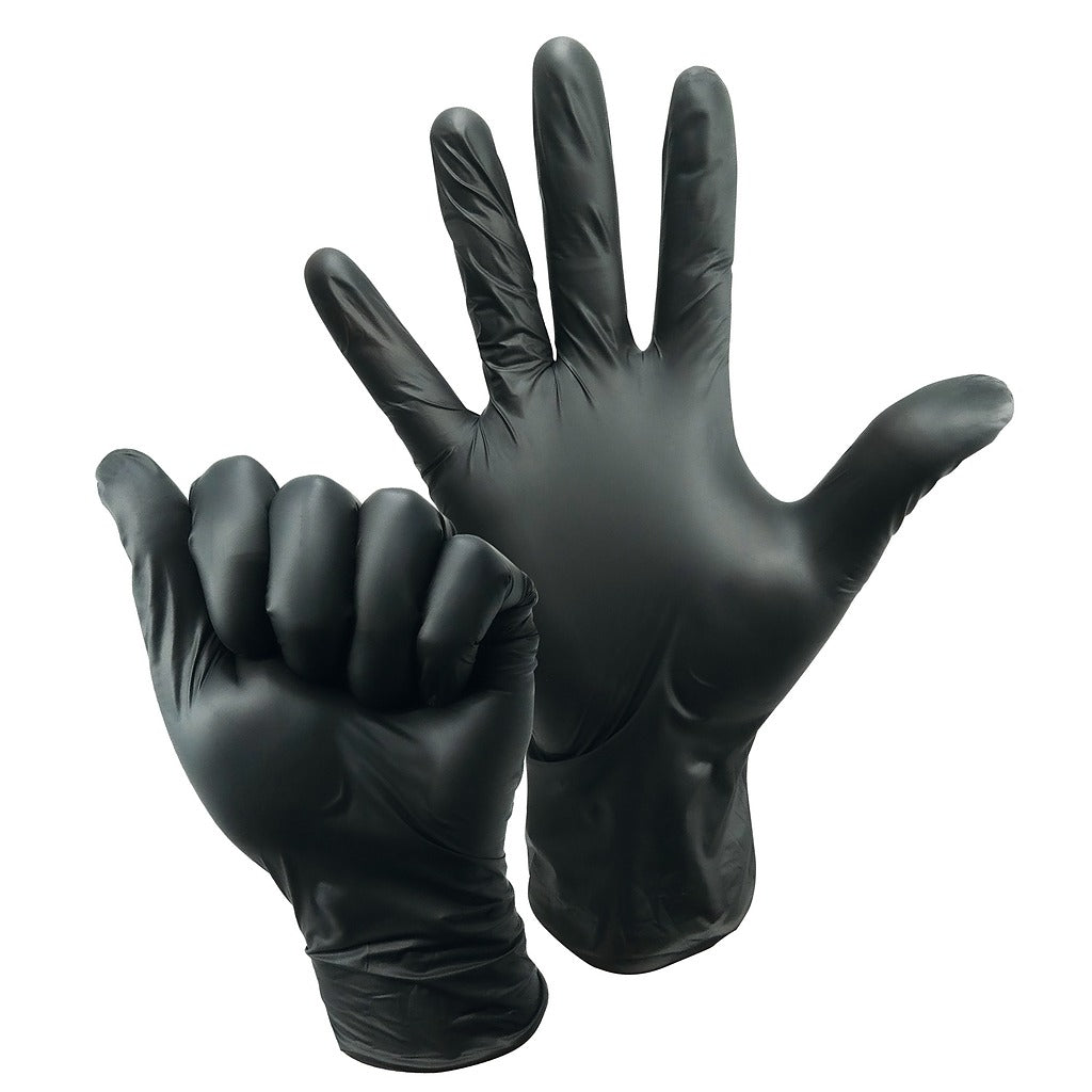 Gants d'examen en nitrile non poudrés Nitriskin LCH - Noir