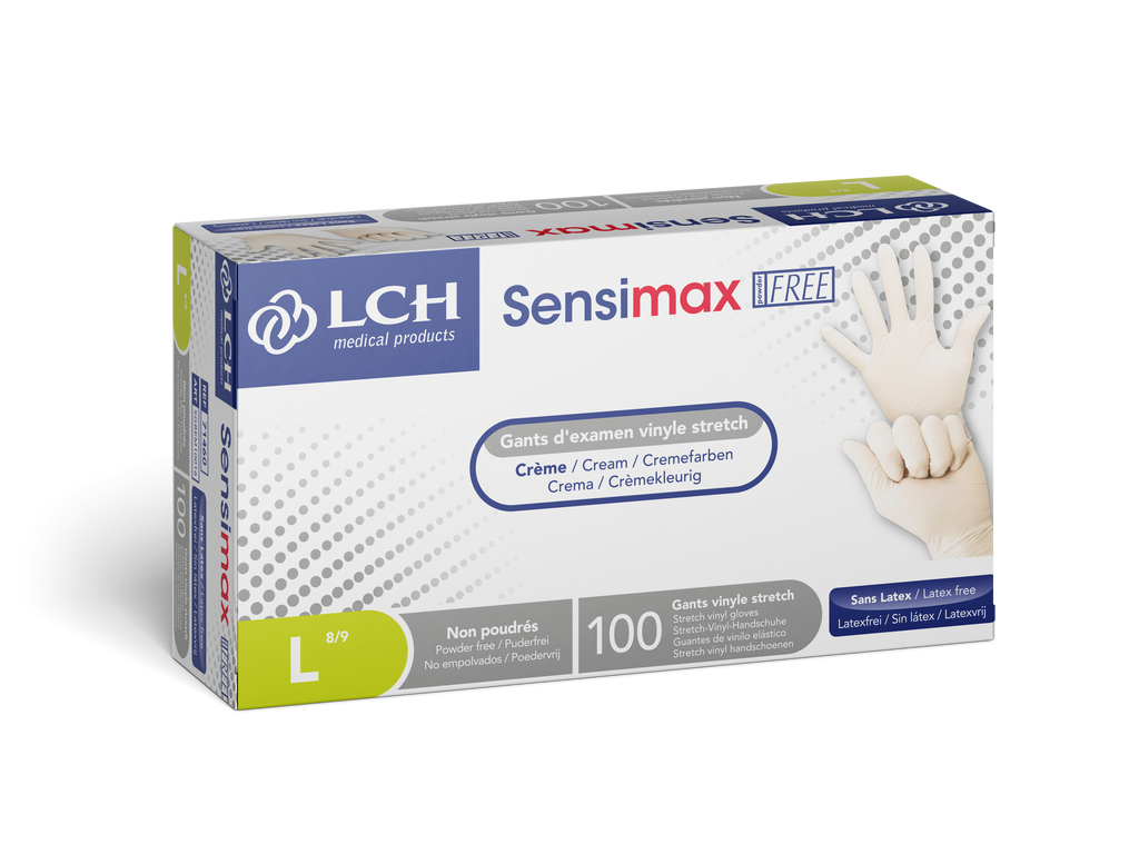 Gant d'examen vinyle stretch non poudré Sensimax