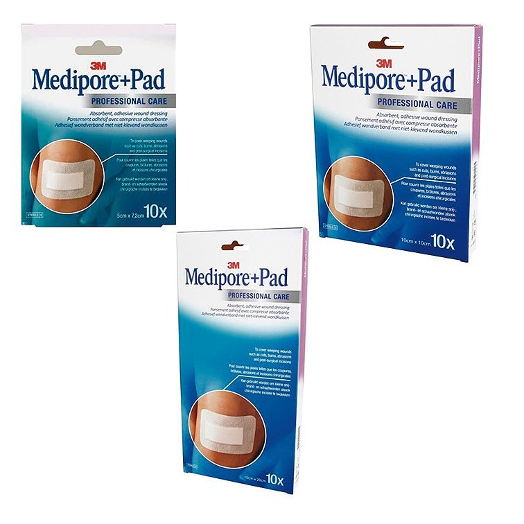 Pansement Adhésif Stérile Multi-extensible 3M™ Medipore + Pad - boîte de 10