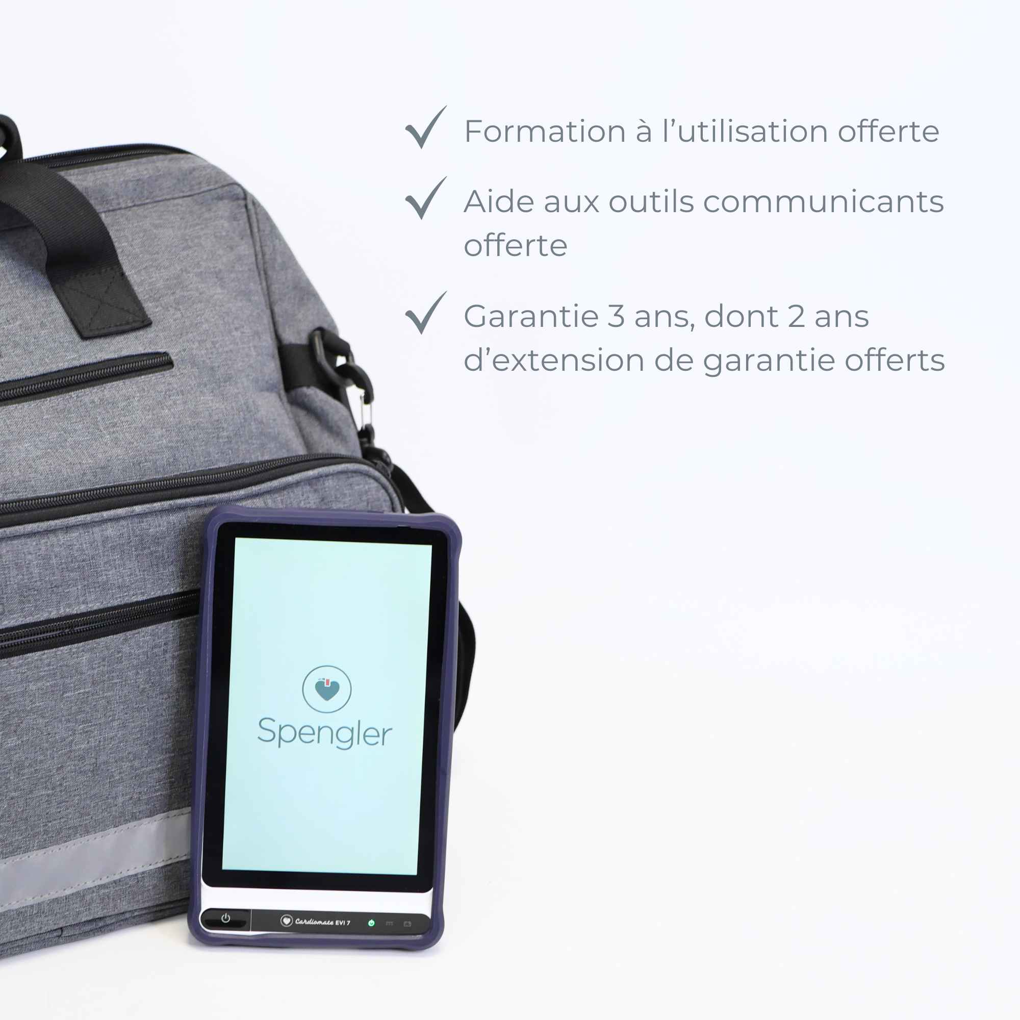 Tablette ECG EVI 7 Cardiomate Spengler + Sac De Boissy offert