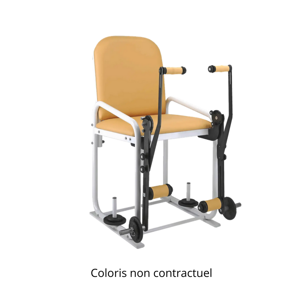Fauteuil quadriceps Q-BENCH avec 20 kilos de disques de charge