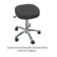 Tabouret sur roulettes - Hauteur 47 à 66 cm