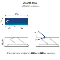 Table de massage 2 plans Ferrox Chagall