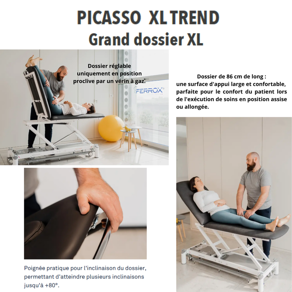 Table de massage 2 plans Picasso XL Trend