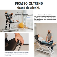 Table de massage 2 plans Picasso XL Trend