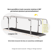 Barre parallèle professionnelle 4m - Ferrox