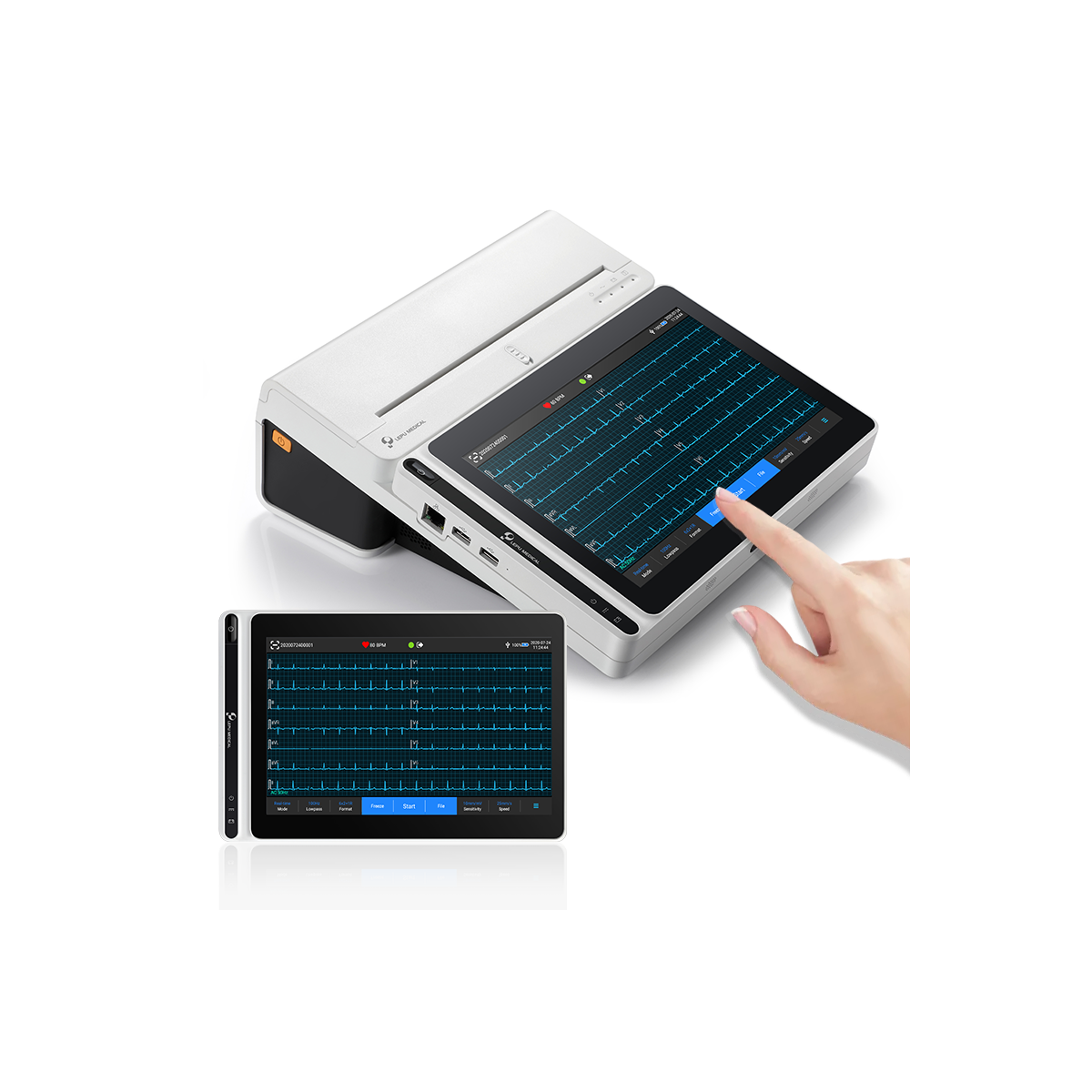 Base de recharge et imprimante pour tablette ECG LEPU MEDICAL 10 pouces