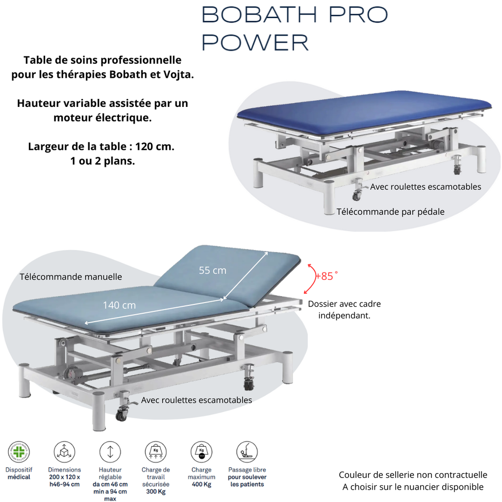 Table Bobath Pro Power 200 cm x 120 cm