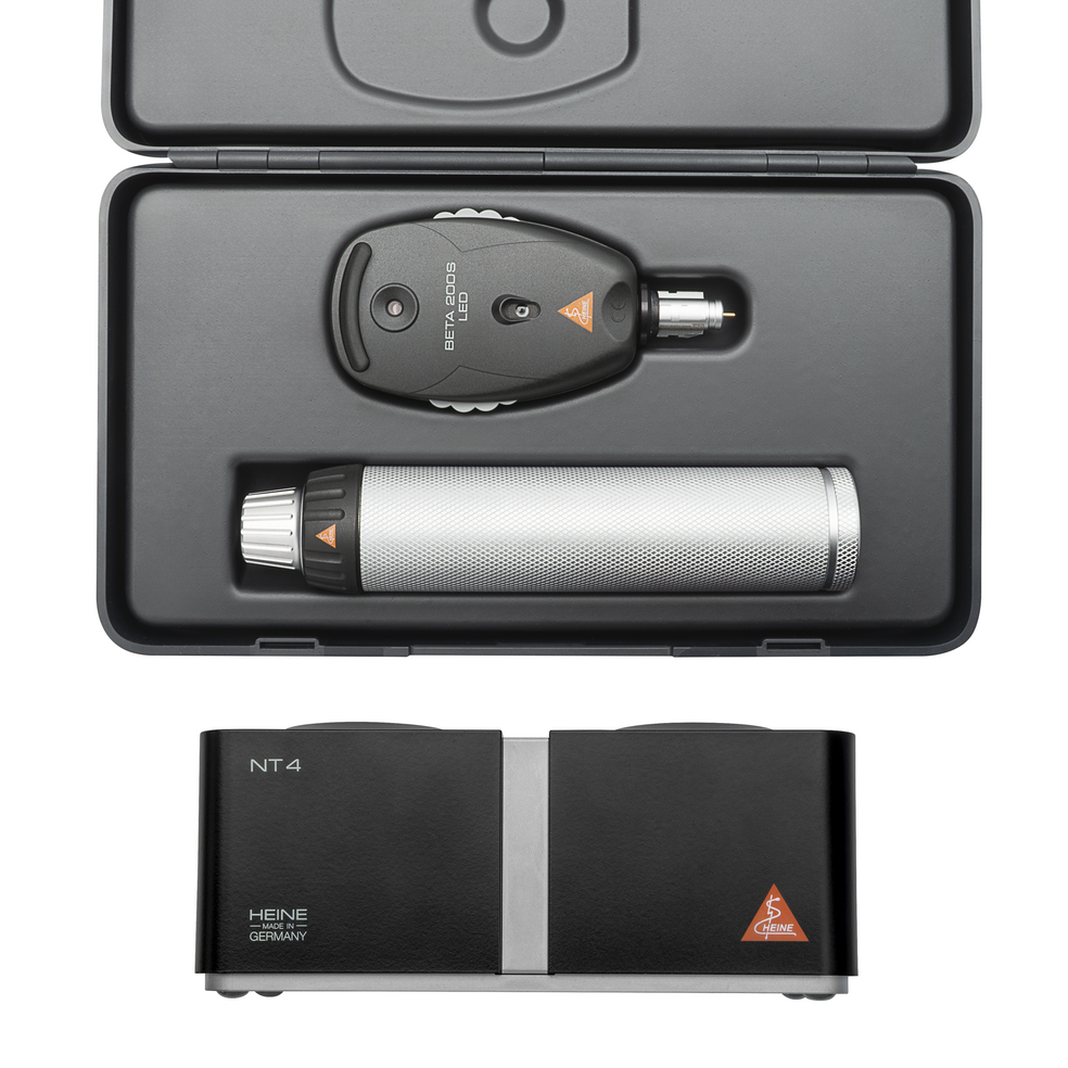 Ophtalmoscope HEINE BETA200S LED rechargeable et chargeur de table NT4