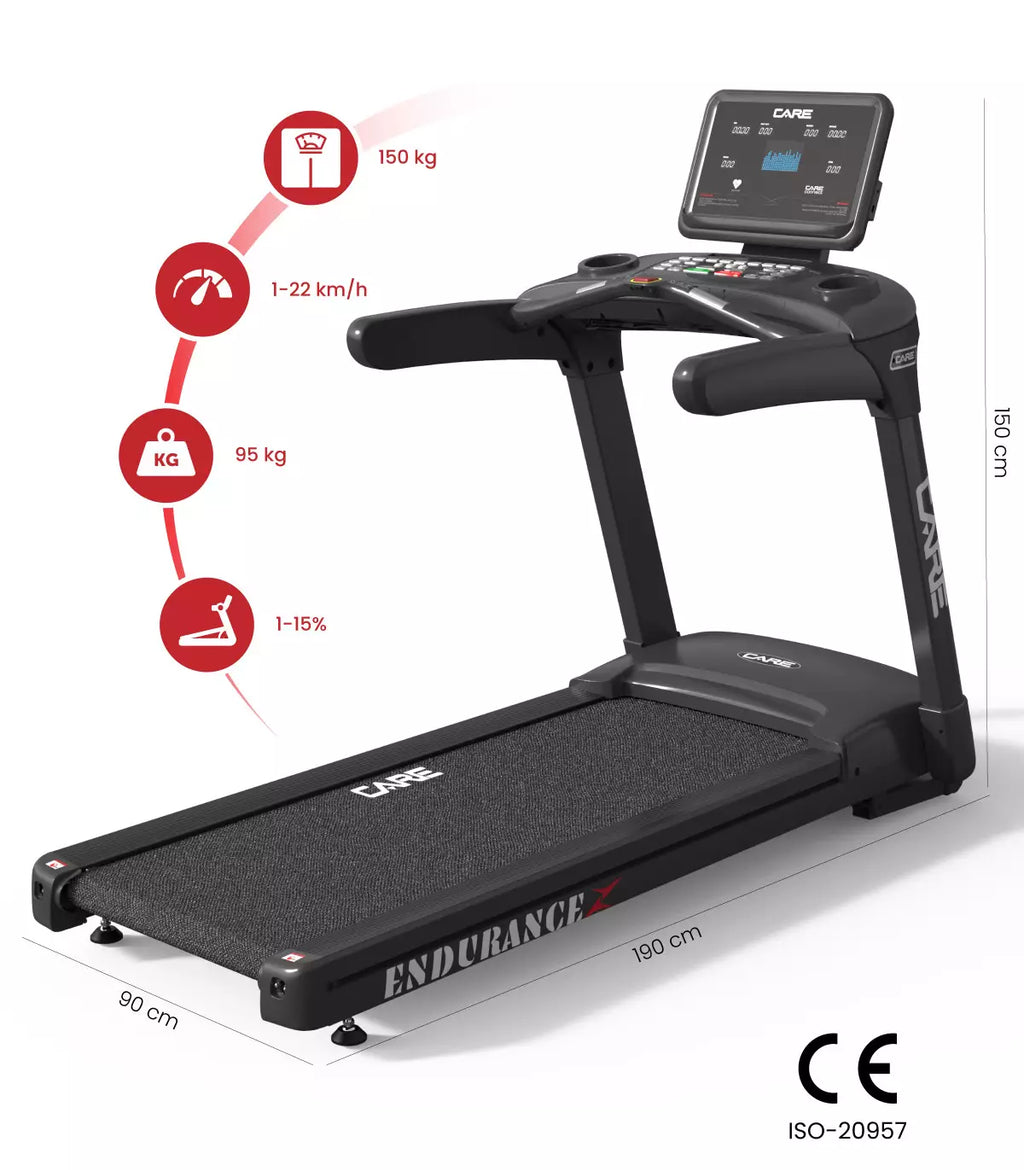 Tapis de course professionnel 22 kmh ENDURANCE CARE