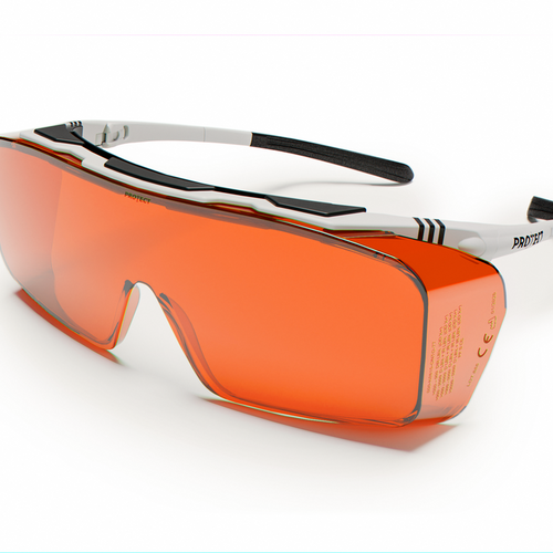 Lunette de protection laser praticien ONTOR K0277 YAG ARGON Orange pour détatouage