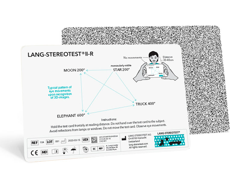 Test de dépistage visuel Stéréotest de Lang II-R