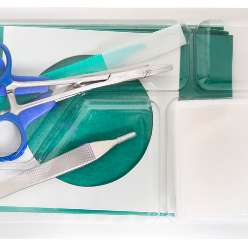 Set de biopsie avec bistouri et instruments de prélèvement – Carton de 5 sets