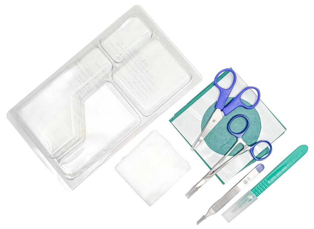 Set de biopsie avec bistouri et instruments de prélèvement – Carton de 5 sets