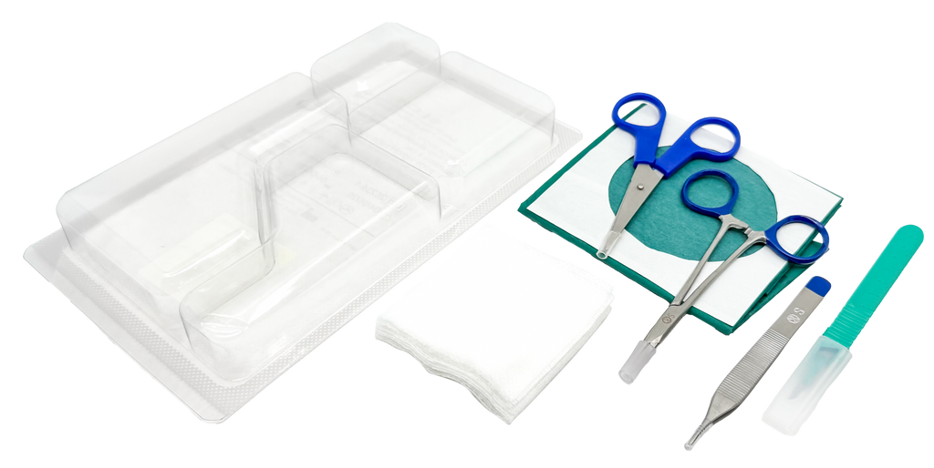 Set de biopsie avec bistouri et instruments de prélèvement – Carton de 5 sets