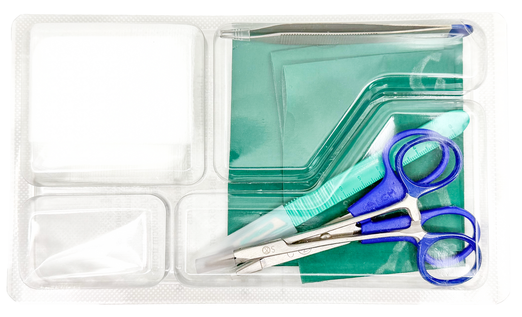 Set de biopsie avec bistouri et instruments de prélèvement – Carton de 5 sets