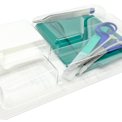 Set de biopsie avec bistouri et instruments de prélèvement – Carton de 5 sets