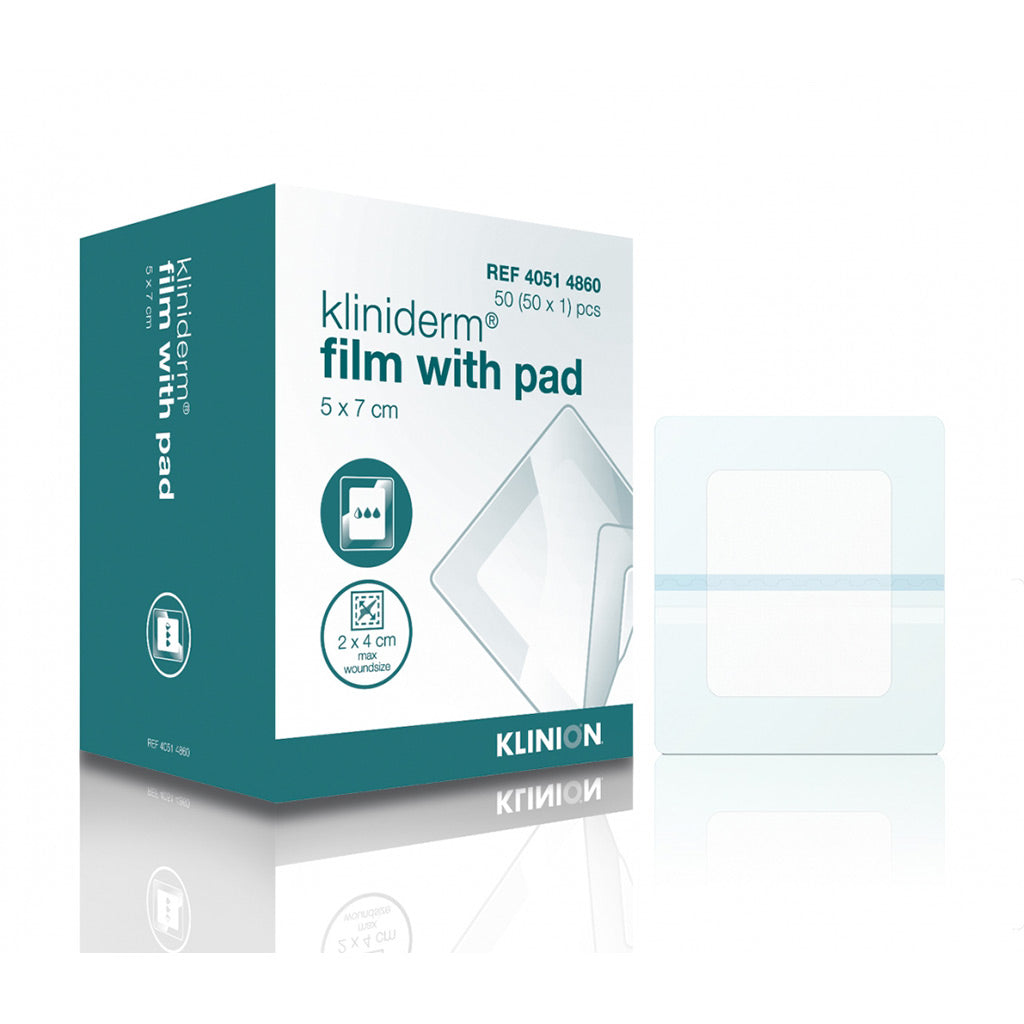 Pansement adhésif stérile transparent avec compresse Kliniderm Film + Pad