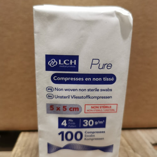 Compresses en non tissés non stériles PURE N30 - LCH - pack de 100 compresses