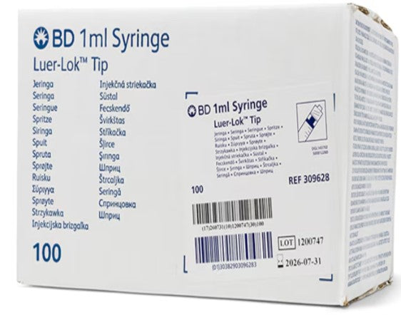 Seringue BD Plastipak à tuberculine 1ml Luer Simple x120