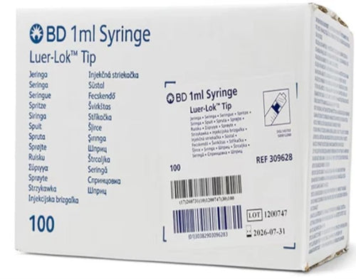 Seringue BD Plastipak à tuberculine 1ml Luer Simple 25G 16mm x120