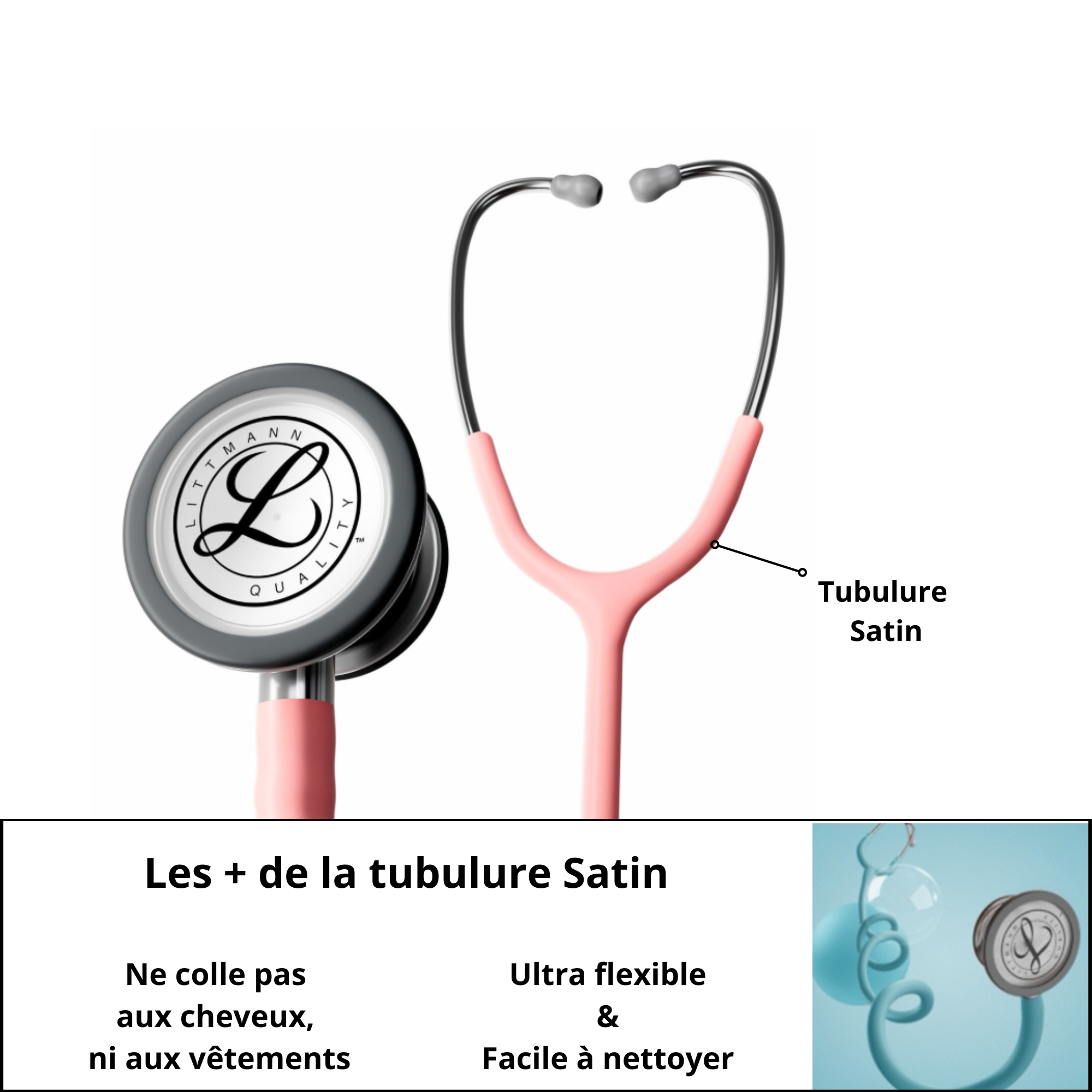 Stéthoscope 3M™ Littmann® Classic III™ - Tubulure Satin