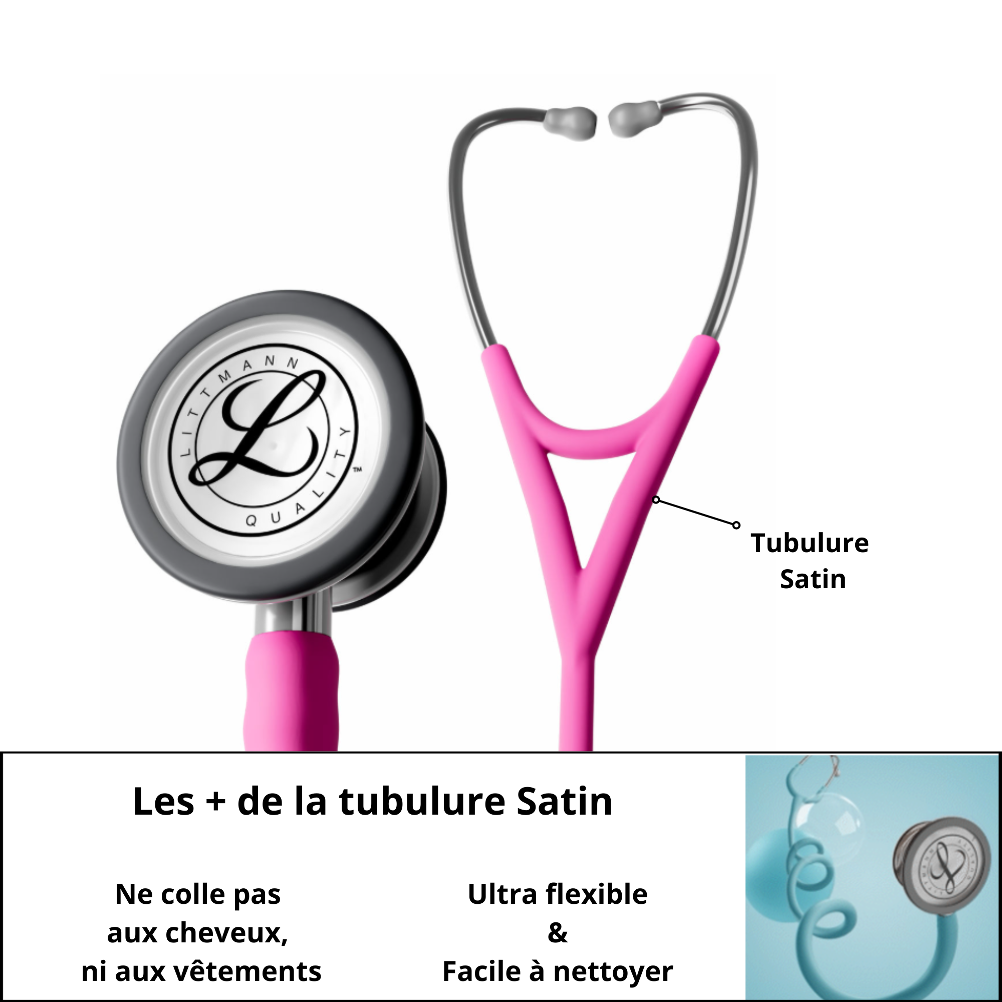 Stéthoscope Littmann® Cardiology IV™ - Tubulure Satin