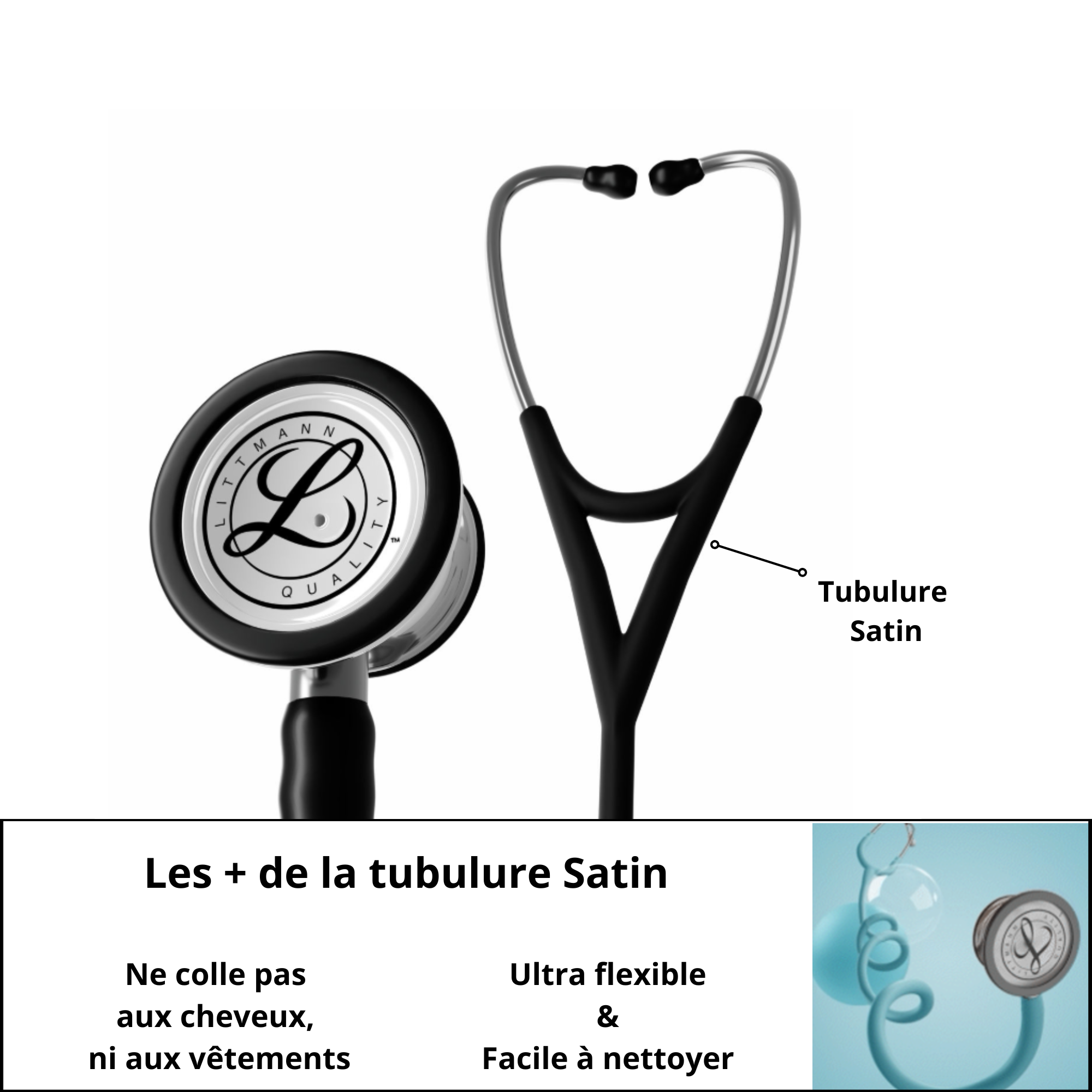 Stéthoscope Littmann® Cardiology IV™ - Tubulure Satin