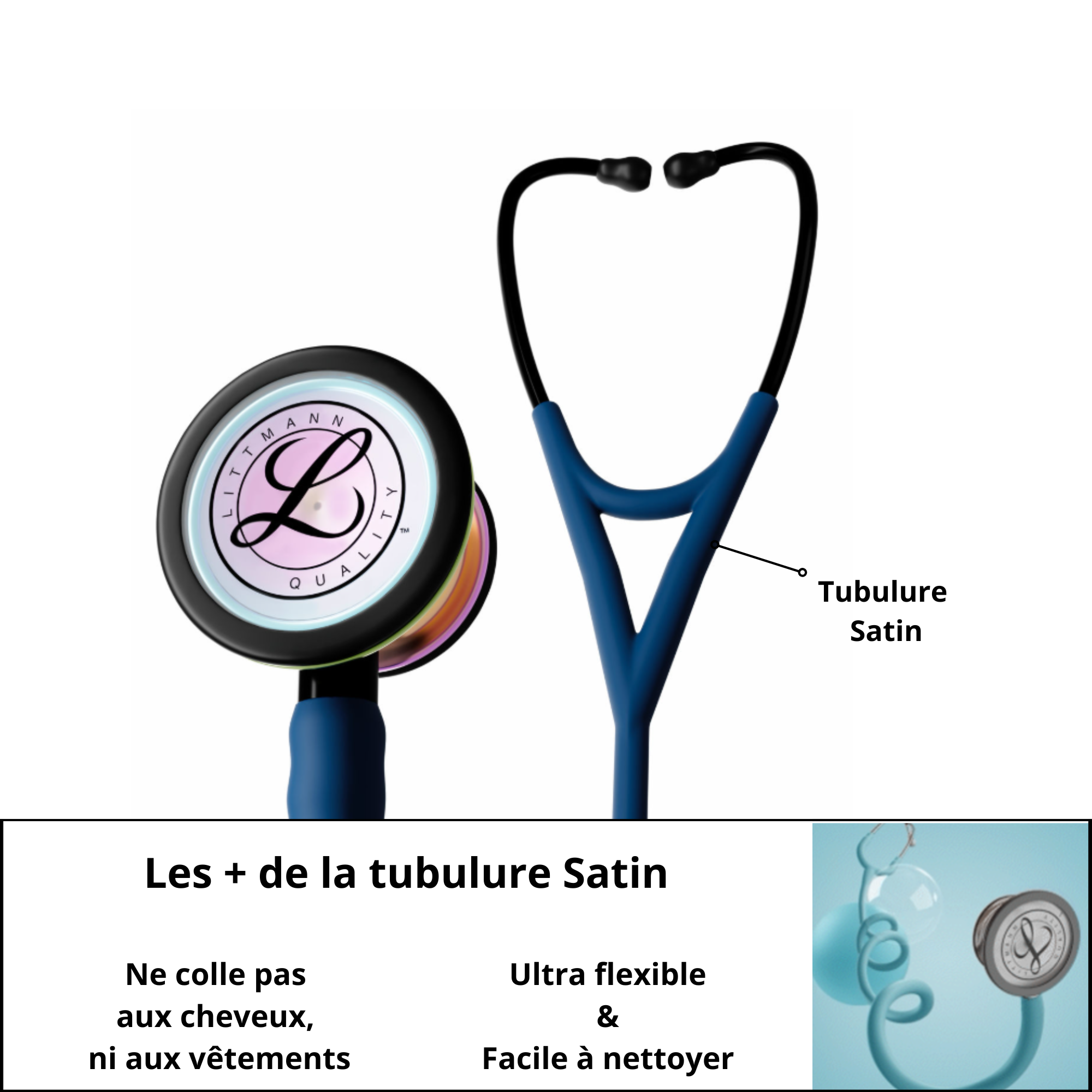 Stéthoscope Littmann® Cardiology IV™ - Tubulure Satin